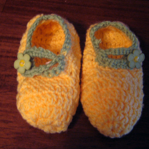 Yellow Mary Jane Slippers for Maria